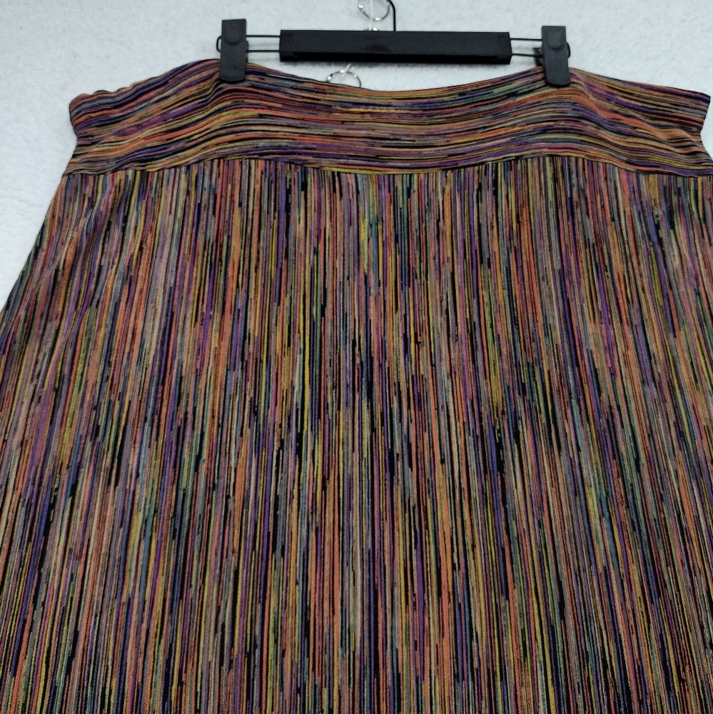 Coldwater Creek Colorful Strips A-Line Skirt Size XL - Picture 2 of 6
